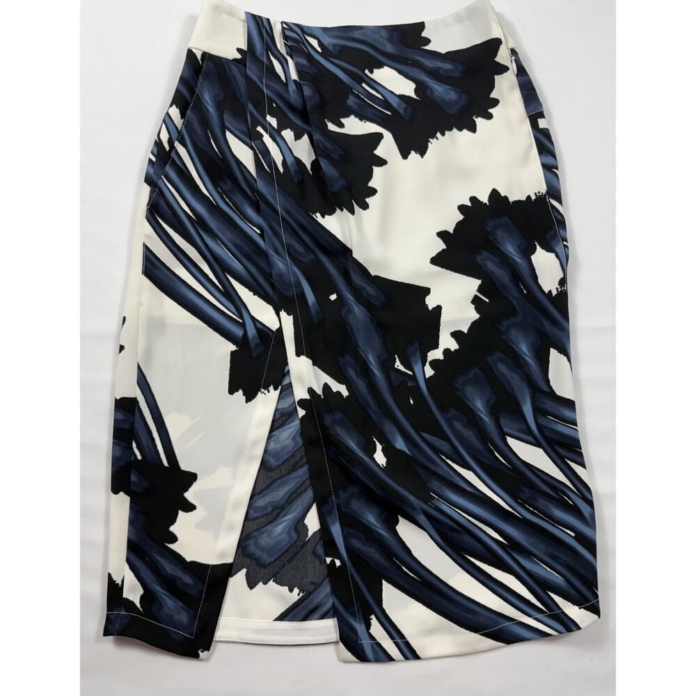 NWT Halston Heritage set of Strapless Top & pencil skirt white and  blue - Picture 5 of 16